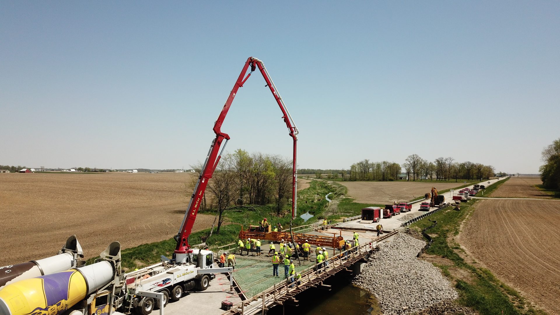 R.L. McCoy crew working on a concrete project