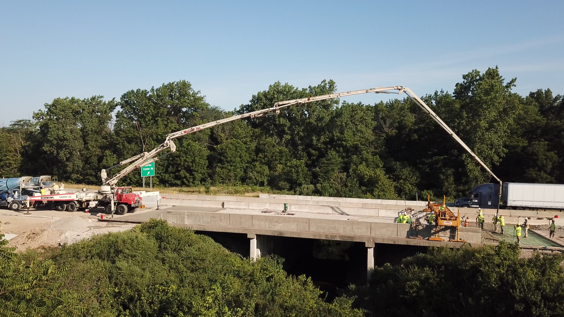 R.L. McCoy concrete pump on a project site